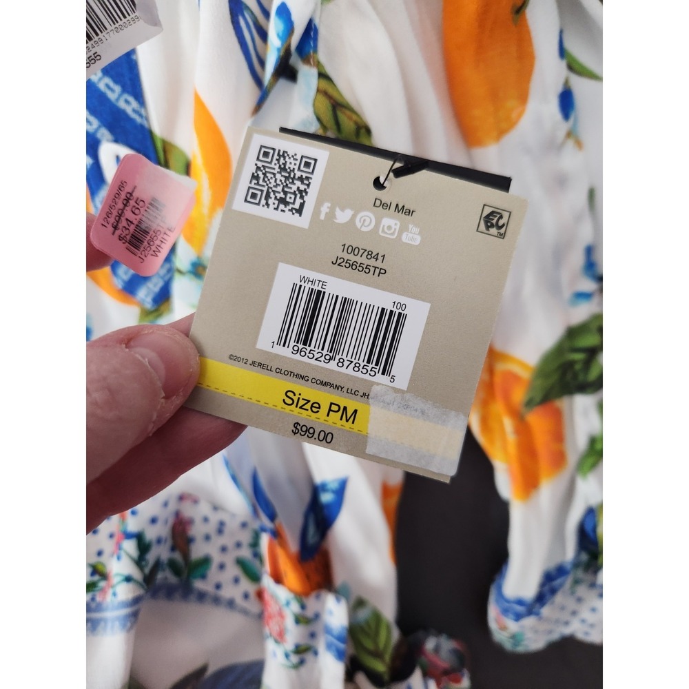 NWT John Mark Women PM Tunic Top Boho Art To Wear Colorful Festival Resort Beach - Picture 10 of 10